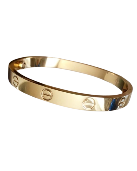 Cartier stainless steel gold bracelet