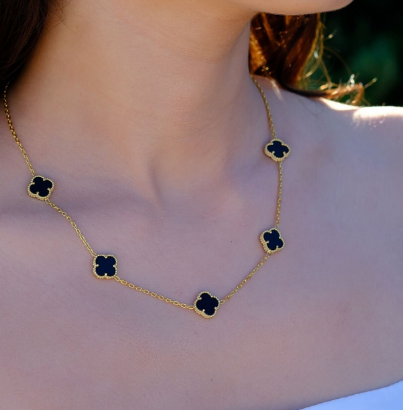 Van Cleef & Arpels black stainless steel chain