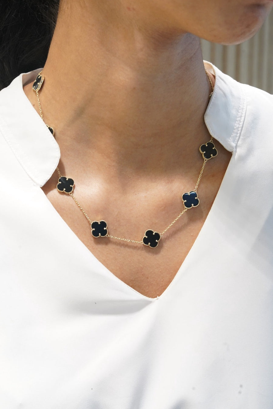 Van Cleef & Arpels black stainless steel chain