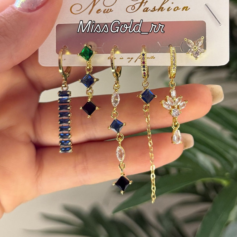 Earrings set 6 pieces model 5
