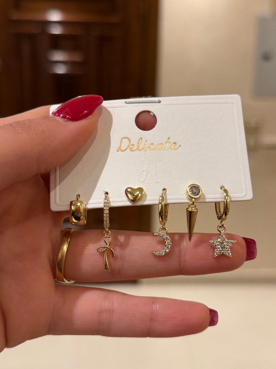 Earrings set 6 pieces model 39
