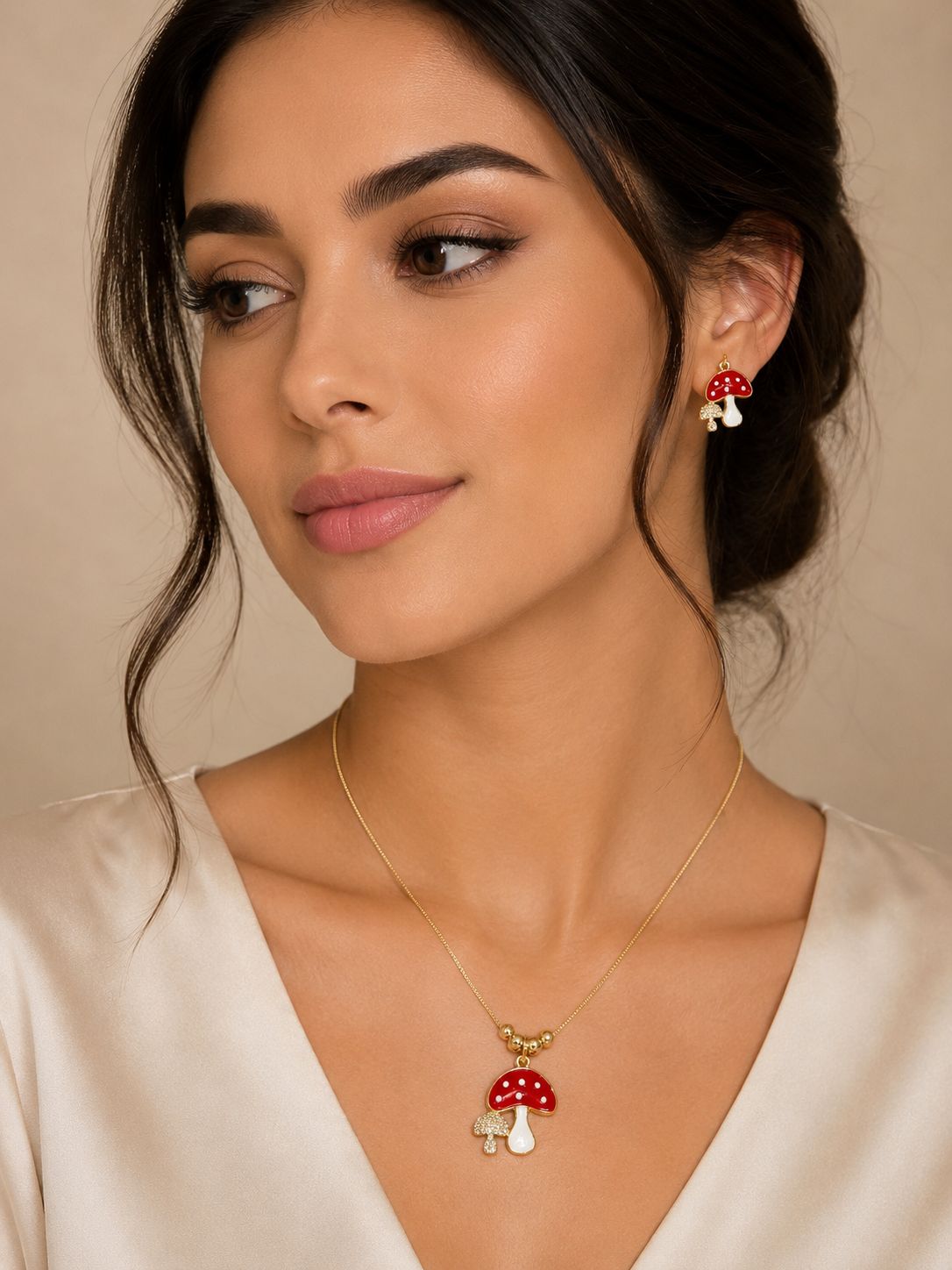 Full set necklace + earrings model 100