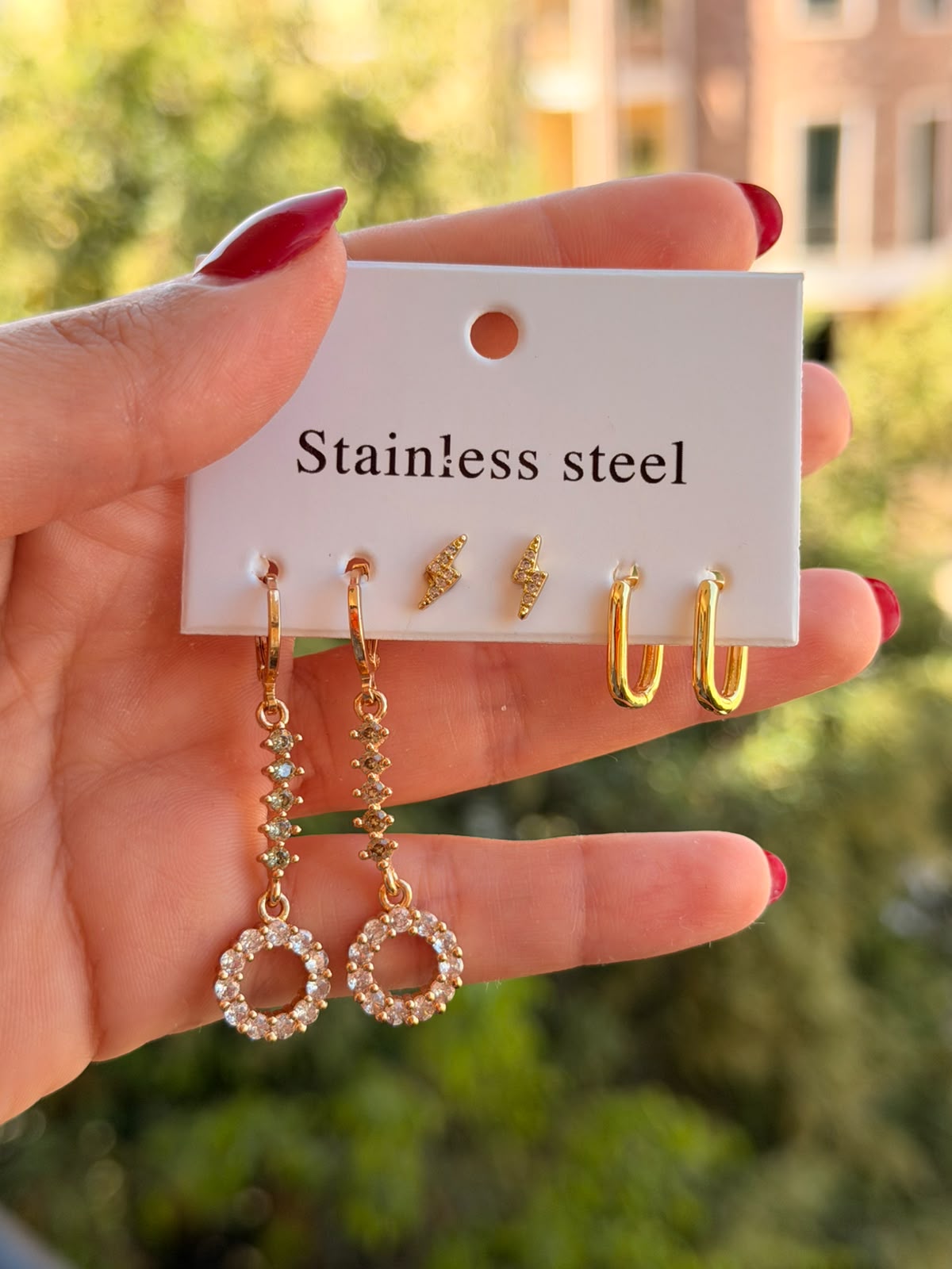 Earrings set 6 pieces model 51