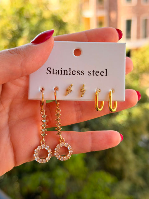 Earrings set 6 pieces model 51
