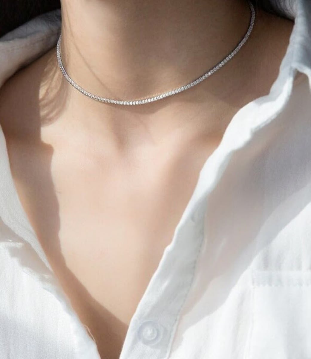 Tennis choker necklace